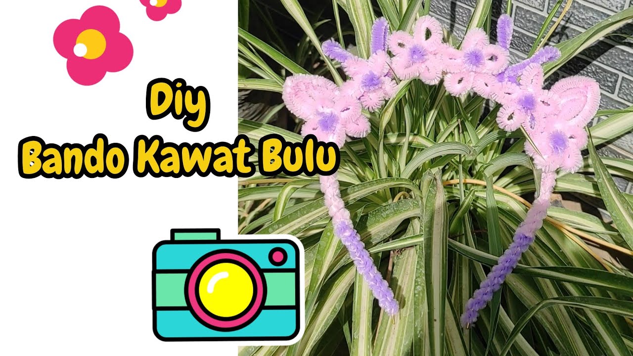 Cara Membuat Bando Dari Kawat Bulu | Hias Bando Dari Kawat Bulu