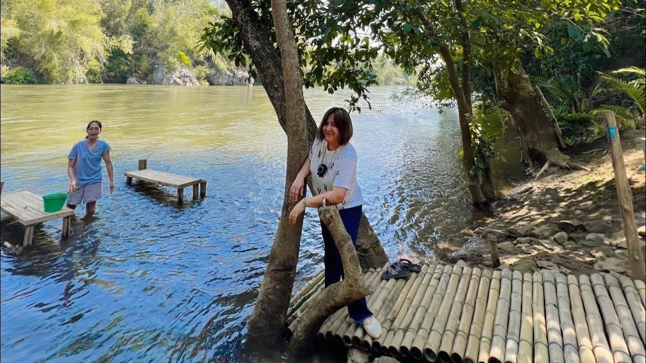 #ขายที่ดิน ขายที่ดิน ติดแม่น้ำแคว สวยมาก จ.กาญจน์ มีบ้าน+โฉนดครุฑแดง มีบ้านมีผลผลิต ค่ะ098-889-1996