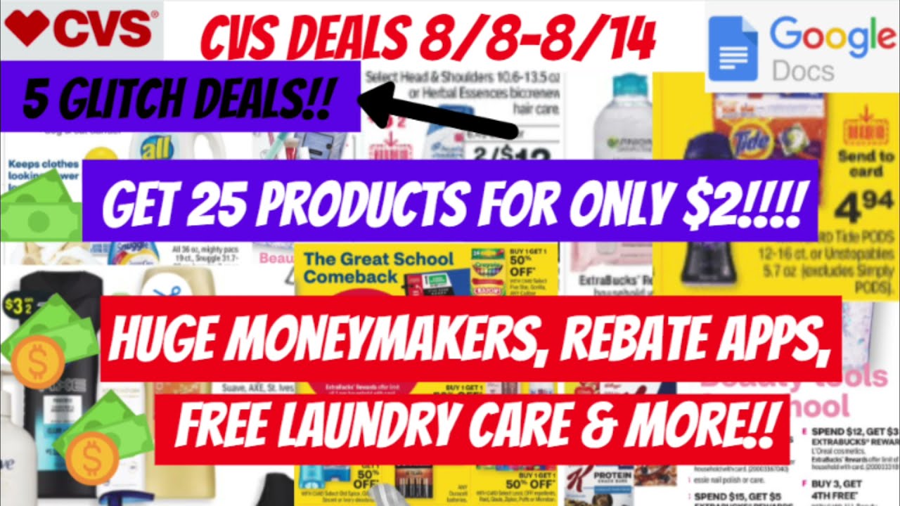 🔥CVS Deals 8/8 + CVS Couponing This Week💃7 Must Do CVS Deals {25 Items= $2} + NEW CVS GLITCH DEALS