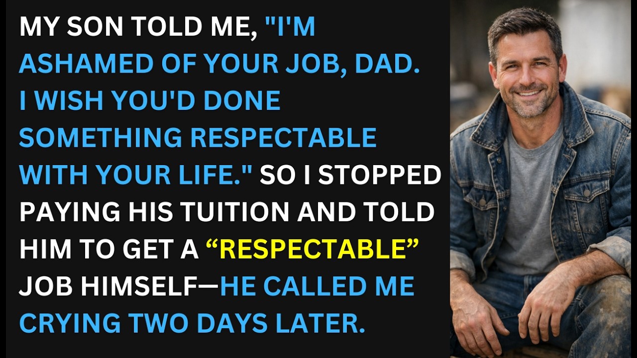 My Son Told Me He Was Ashamed Of My Job In Front Of His Rich Friends—I Stopped Paying His Tuition