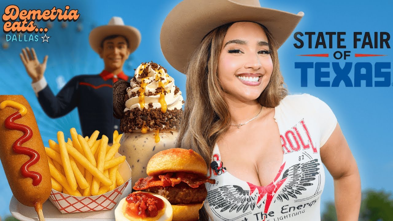 Ярмарка штата Техас 2025: ЛУЧШИЕ продукты (даже АЛЛИГАТОР!) | Demetria Eats