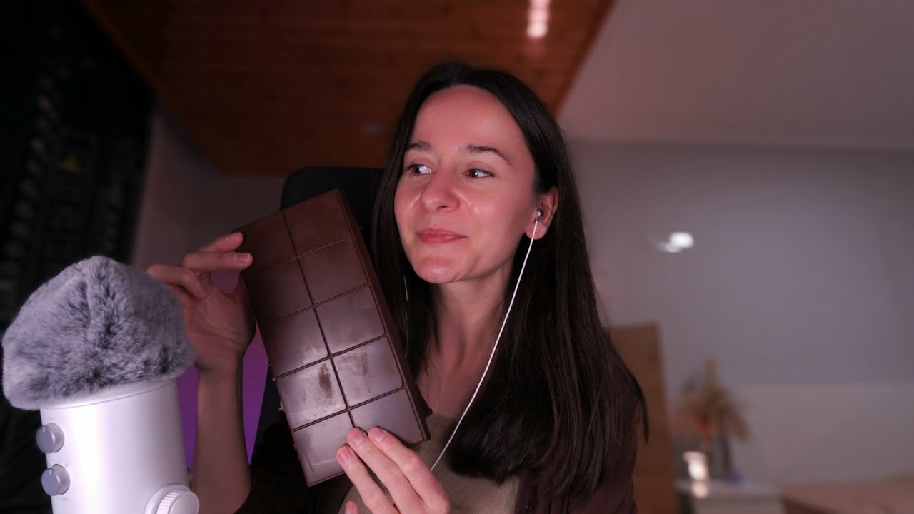 ASMR Make and EAT a GIANT CHOCOLATE BAR WITH ME! 🍫 