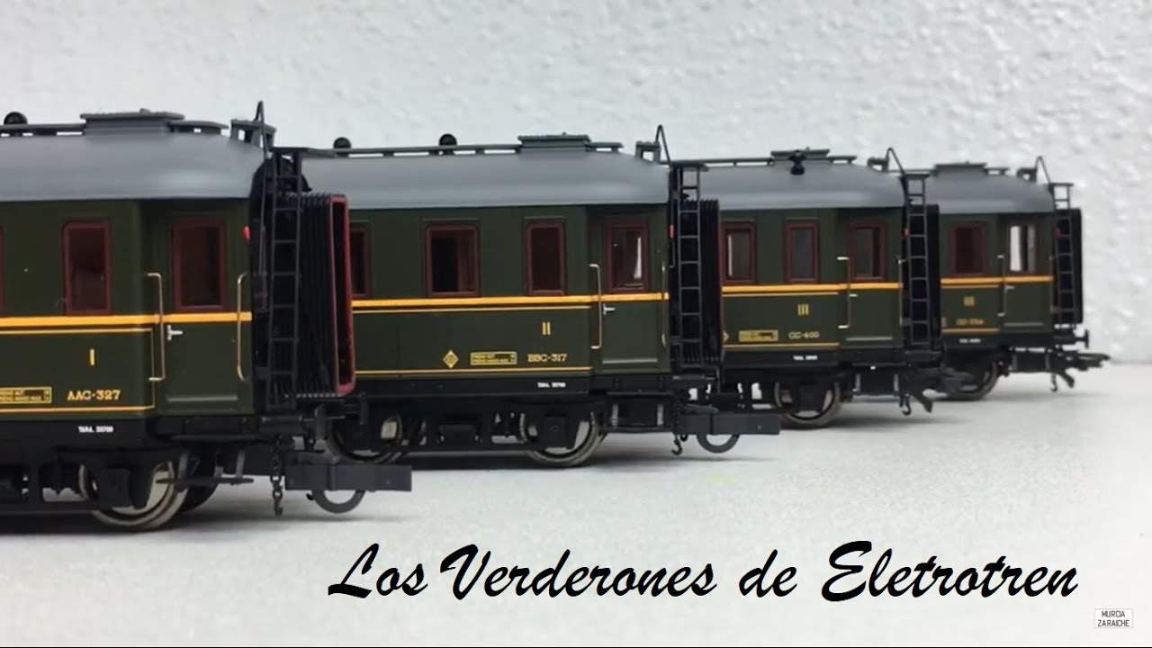 Coches de viajeros: Los Verderones de Electrotren con El Taller del Modelista