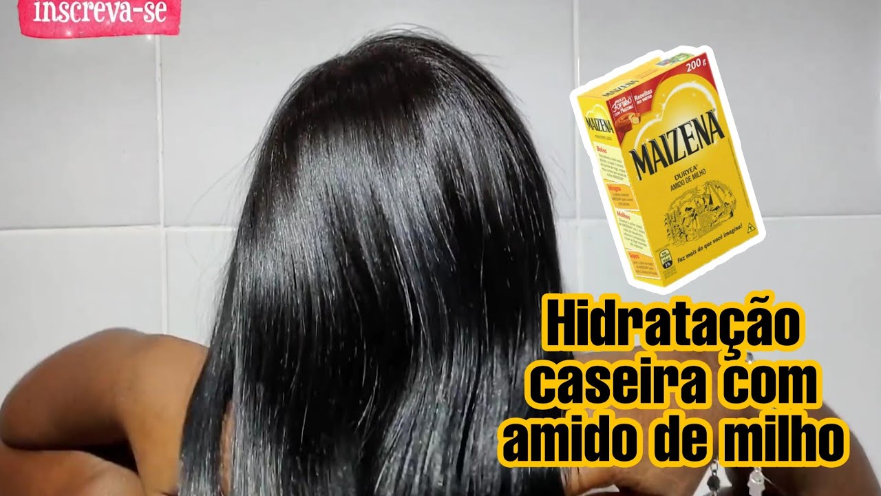 Hidratação caseira com amido de milho