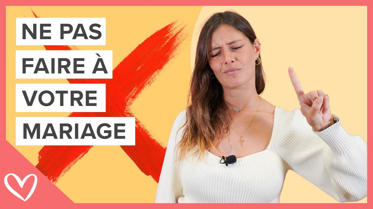 7 choses à ne pas faire à votre mariage ☝🏻