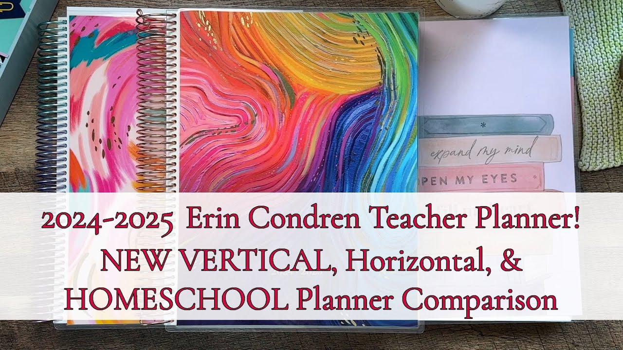 2024-2025 ERIN CONDREN TEACHER PLANNER || VERTICAL || HOMESCHOOL PLANNER COMPARISON