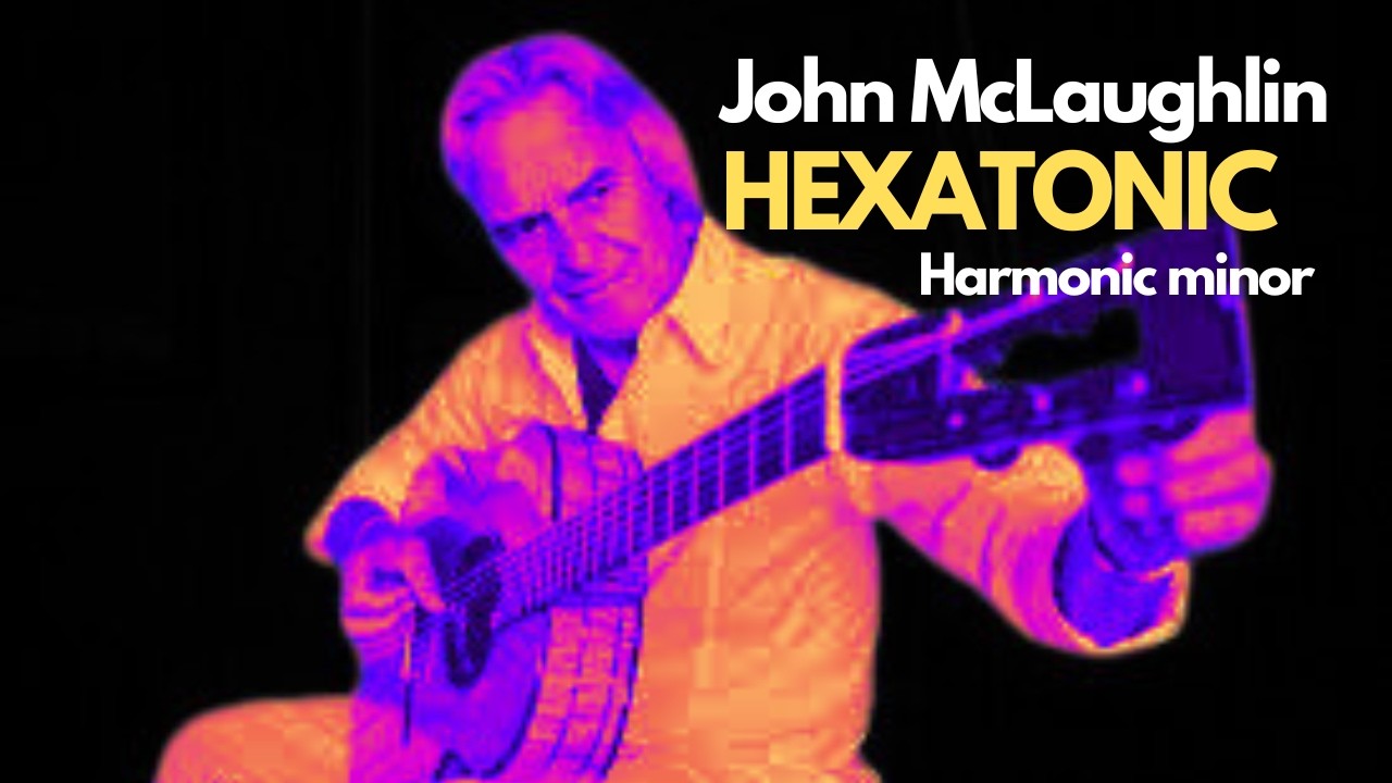 HEXATONIC-Guiitar Fingering-Harmonic minor-McLaughlin concept