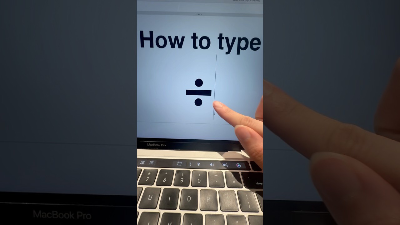 How to type &divide; Division sign #macbooktips #keyboard #macshortcuts
