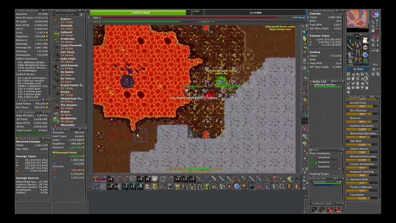 TIBIA - DUO HUNT - EK/ED - ANTRUM OF THE FALLEN