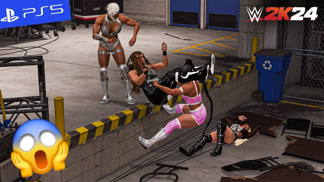 WWE 2K24 - Bianca Belair & Jade Cargill Wreck Liv Morgan & Raquel Rodriguez | PS5