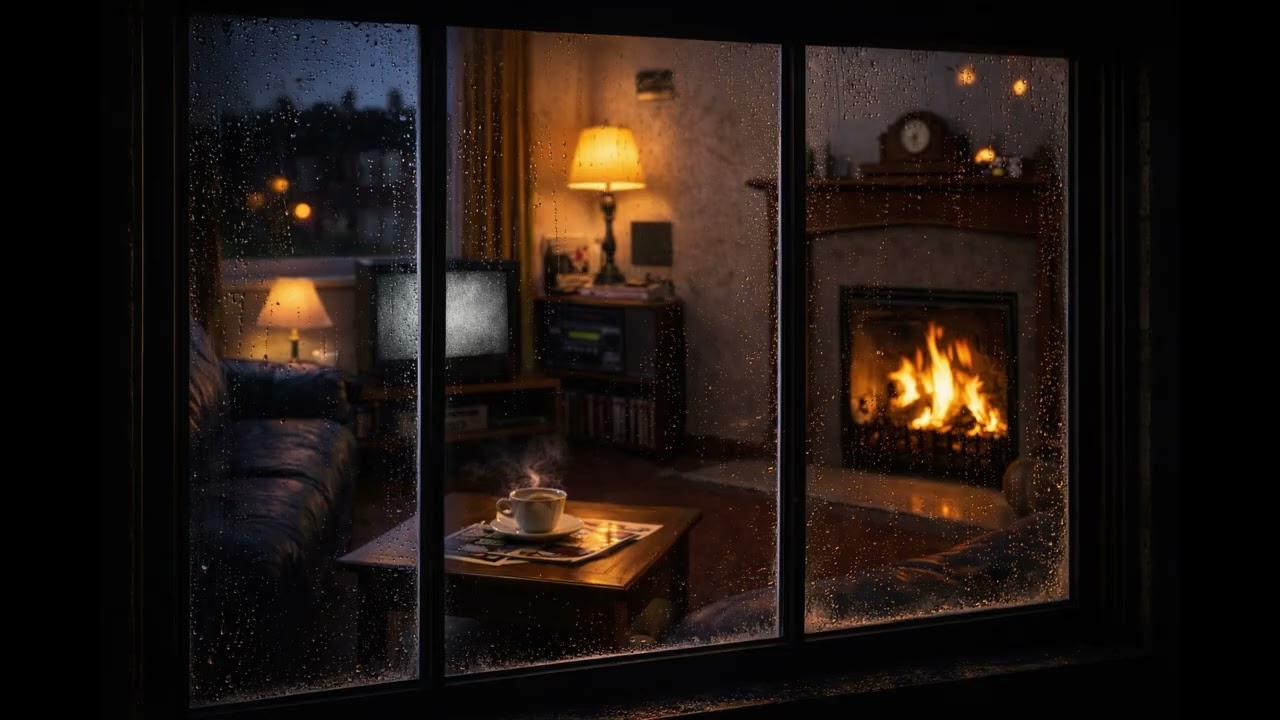 90s Window Ambience | Brown Noise | Cozy Living Room | 6 Hours | Sleep & Focus Sound