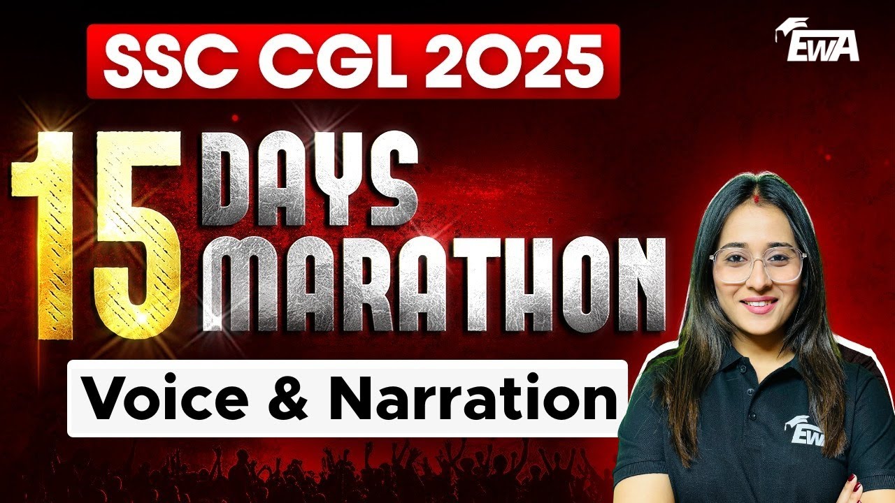 Voice & Narration | SSC CGL Crash Course Tier 1 | English with Ananya
