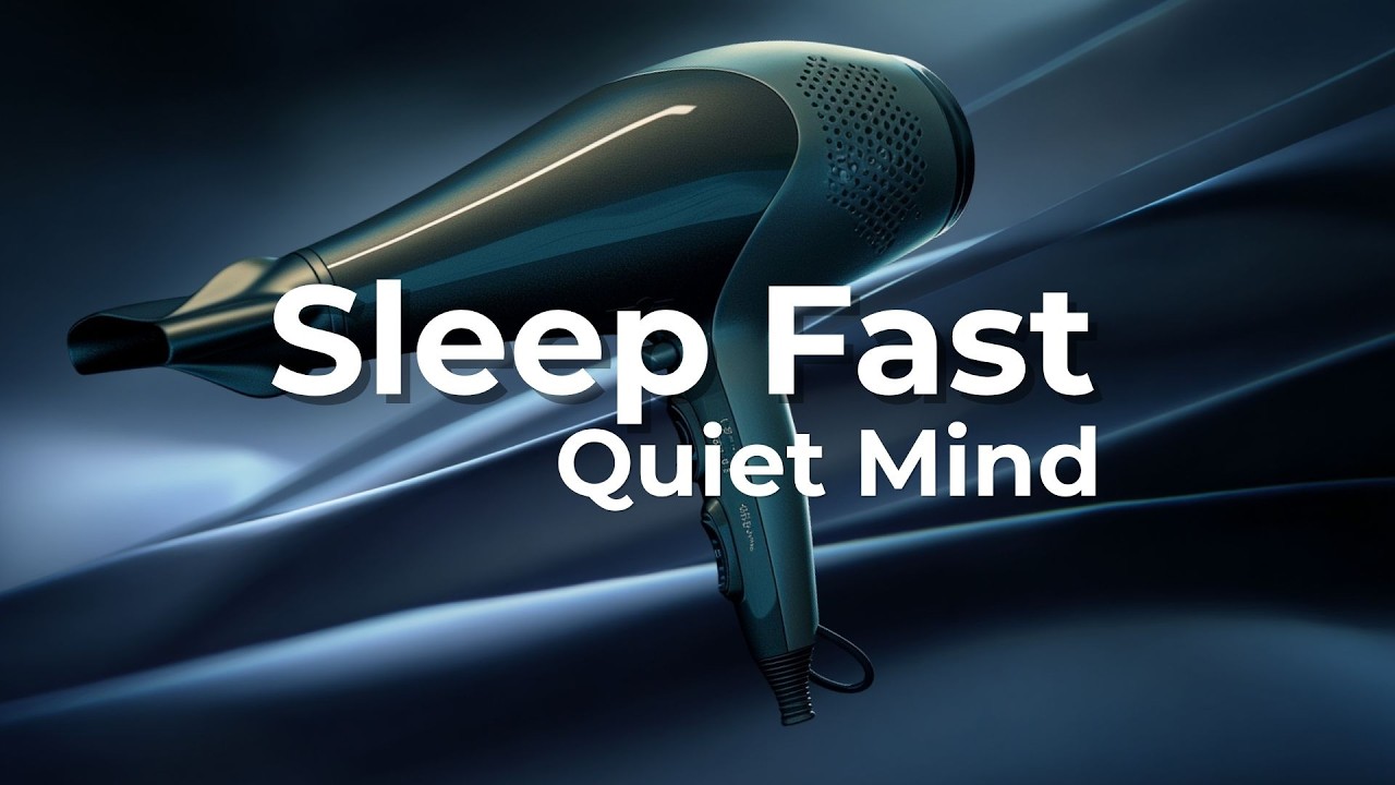 Hair Dryer Noise for Quiet Mind Before Sleep – 10 Hours – Black Screen
