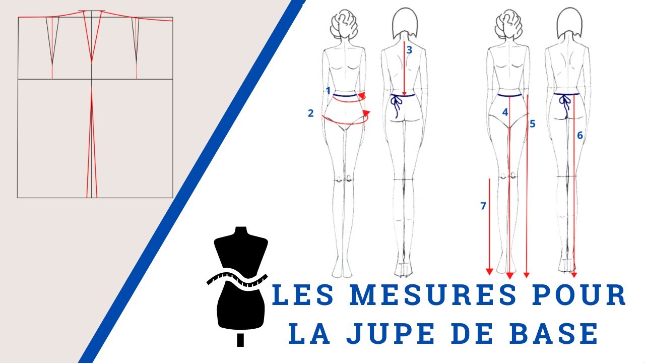La prise de mesures pour la jupe de base