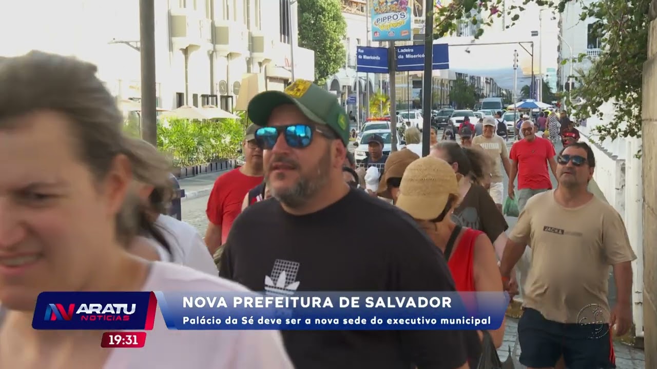 Pal&aacute;cio de a&ccedil;o e vidro: Pr&eacute;dio da prefeitura destoa no Centro Hist&oacute;rico | ARATU NOTICIAS | TV ARATU