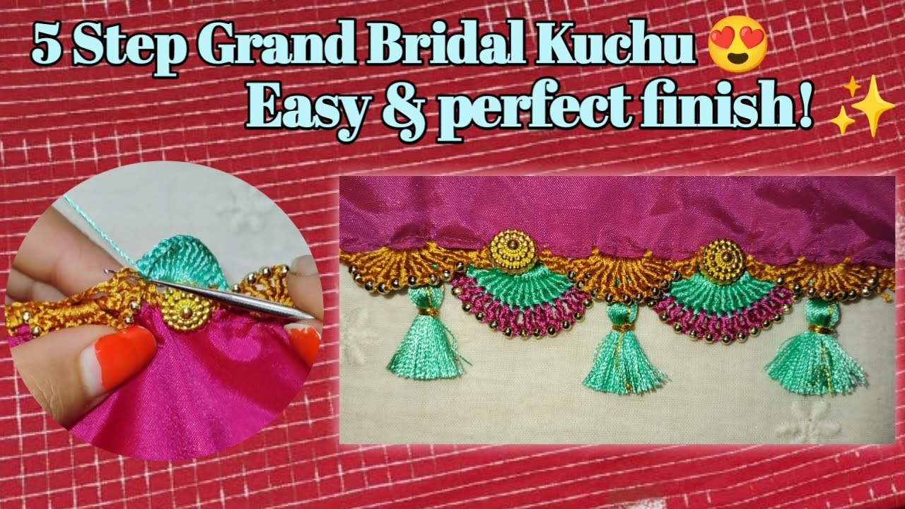 How to make the grand bridal krosha kuchu 🥰 | easy & perfect finishing #5steps design