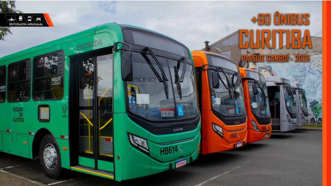 Entrega de +60 Novos Ônibus para Curitiba 2025 - Parque Cambuí - Exposição e Saída do Veículos!