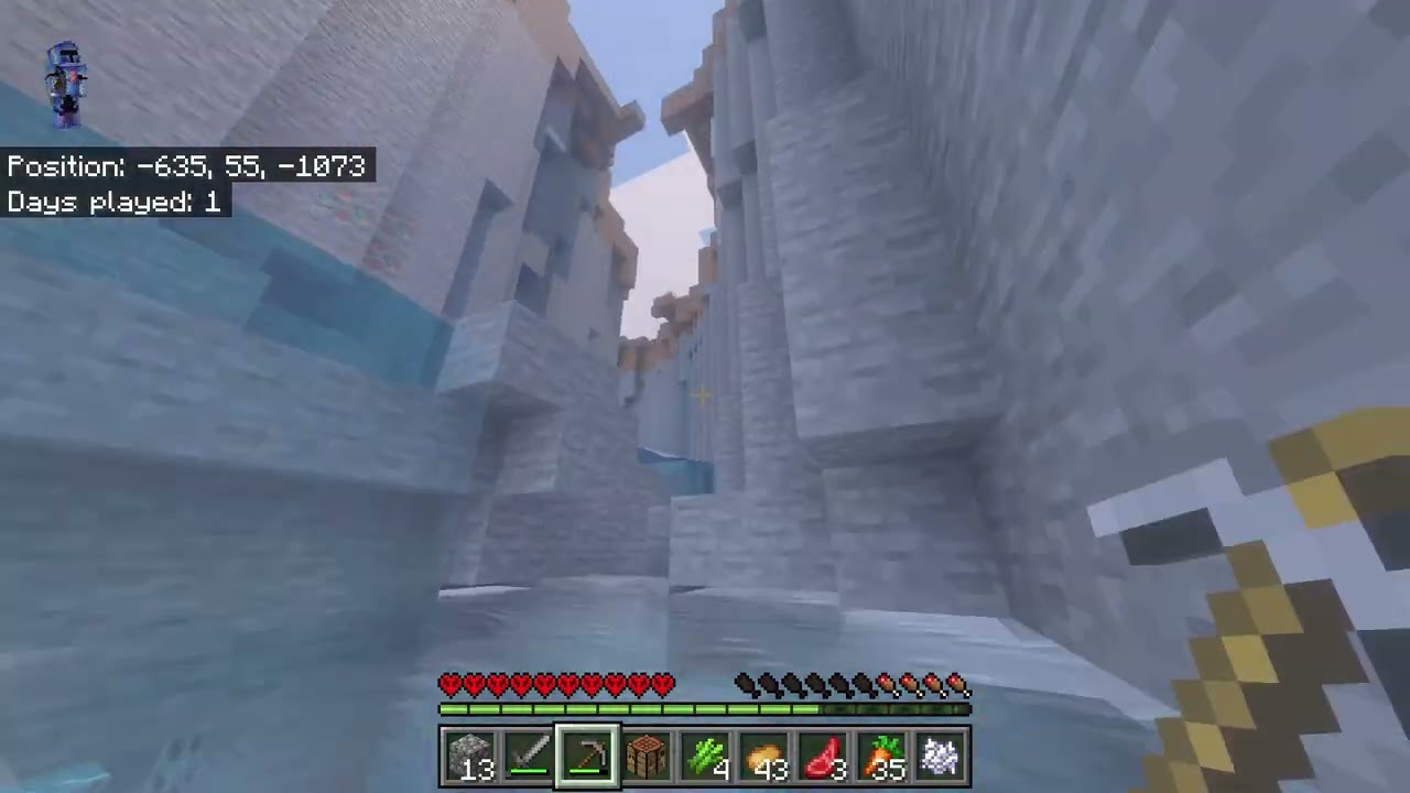 Minecraft hardcore day two.