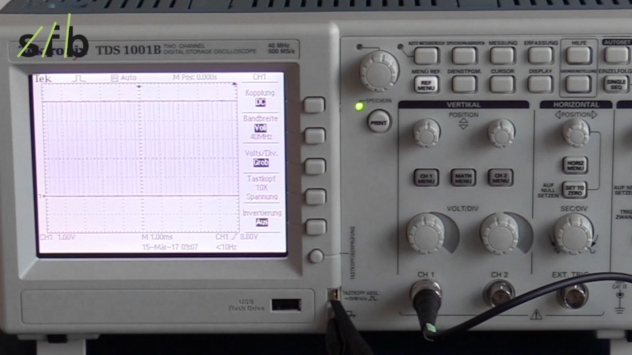 Oszilloskop TDS 1001 B Tektronix Tutorial Lernvideo sfb Bildungszentrum