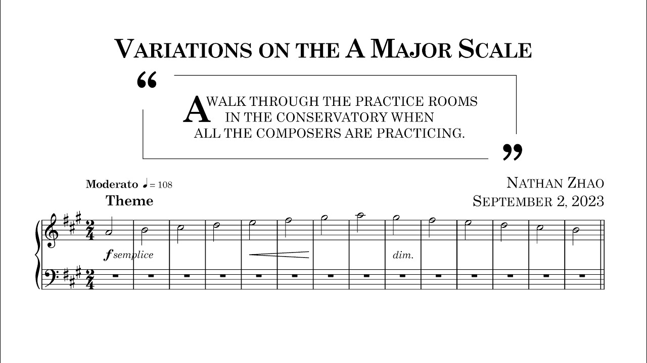Variations on the A Major Scale, Op. 3, No. 2