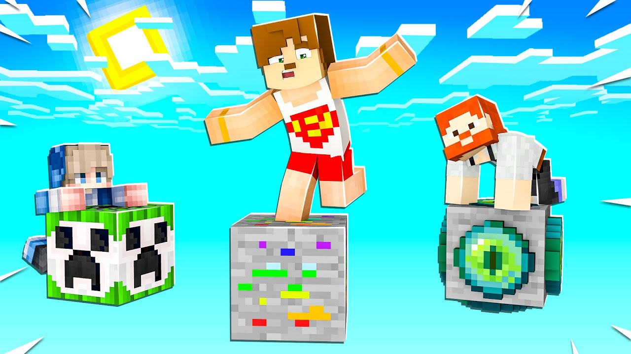 Minecraft TEK BLOK AMA 10 KİŞİYİ TROLLÜYORUM