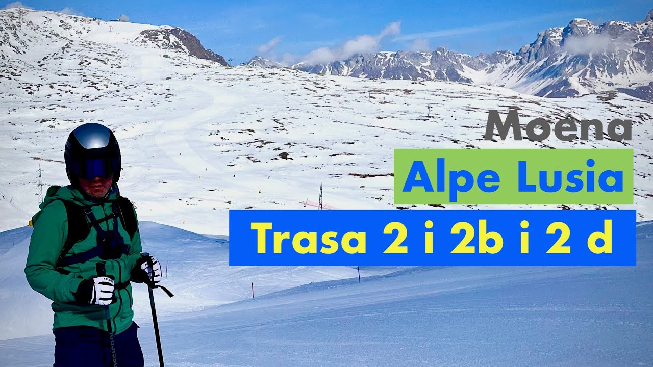 Alpe Lusia 🇮🇹 Moena Trasa 2 2b 2d Narty Włochy  #dolomites