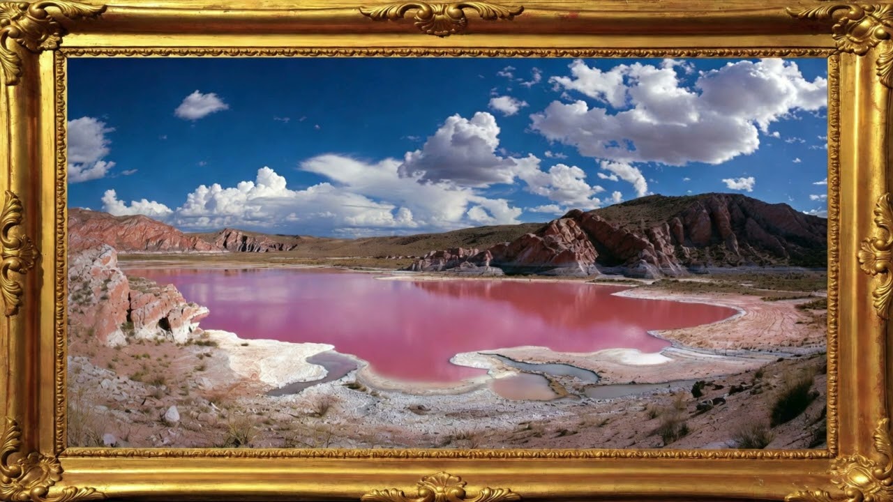 Las Coloradas Pink Lagoon Mexico | 4K Frame TV Art | screensaver |
