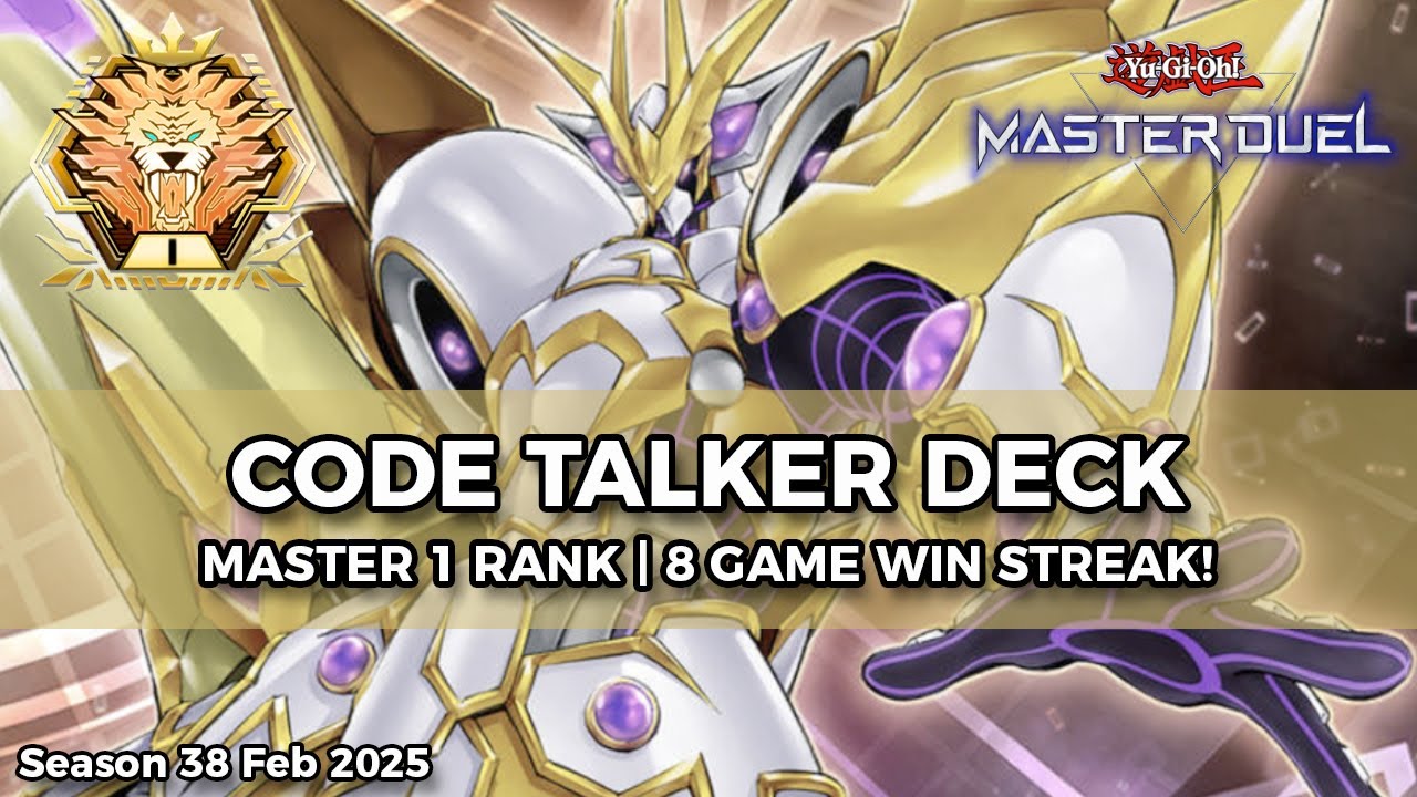 8-0 Streak! Master 1 Rank Code Talker Deck (Feb 2025) - Yu-Gi-Oh! Master Duel