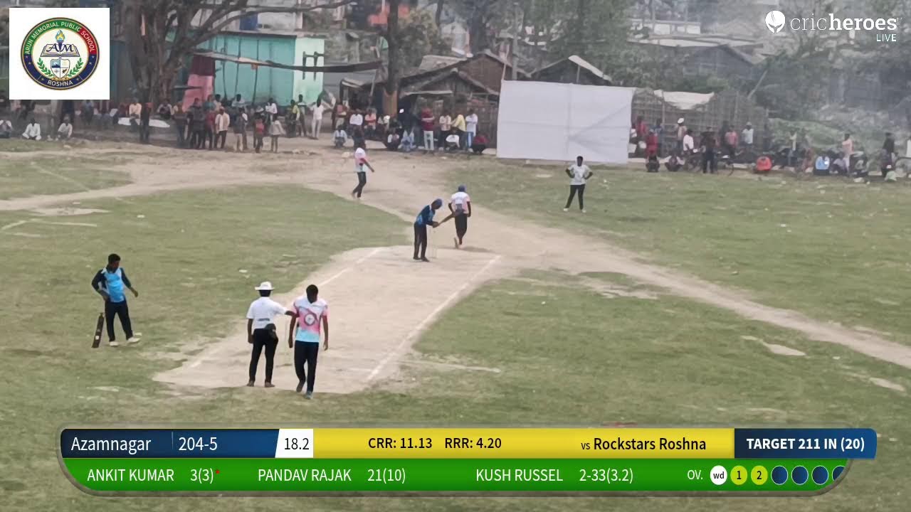 Azamnagar vs Rockstars Roshna live cricket match | Netaji Subhash Challengers Trophy,Roshna live -