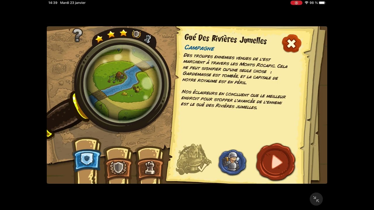 Kingdom Rush - Gué des rivières jumelles - Campagne
