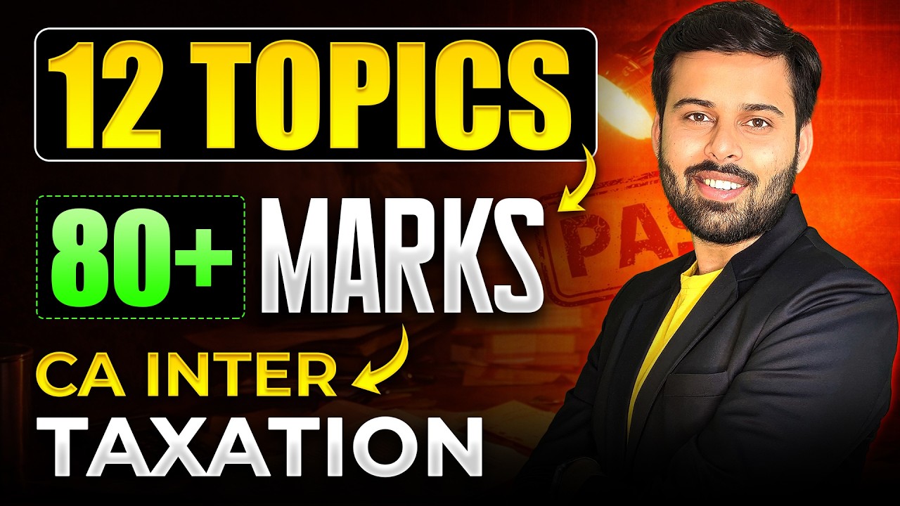 Most Important Topics with Planner for CA Inter Tax May/Sept 26 || ABC Analysis OUT !!