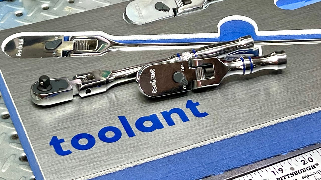 NEW - TOOLANT - 90 Tooth 4Pcs Flex Head Ratchet Set - 1/4“&3/8"&1/2" Drives