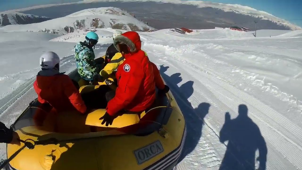 Kar Üstünde Rafting Olmaz Demeyin Ergan Kayak Merkezi