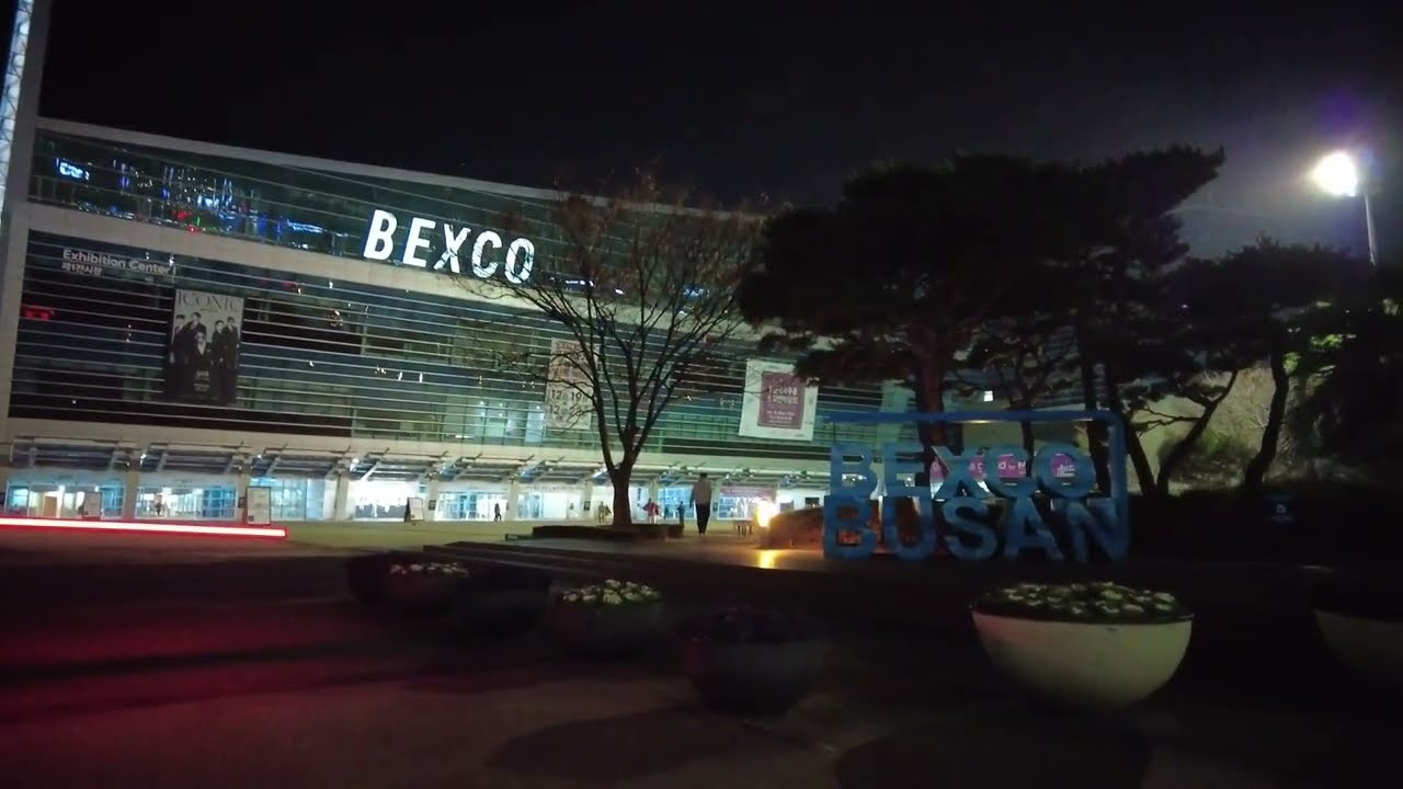 South Korea, Busan, walking to Bexco Convention Center