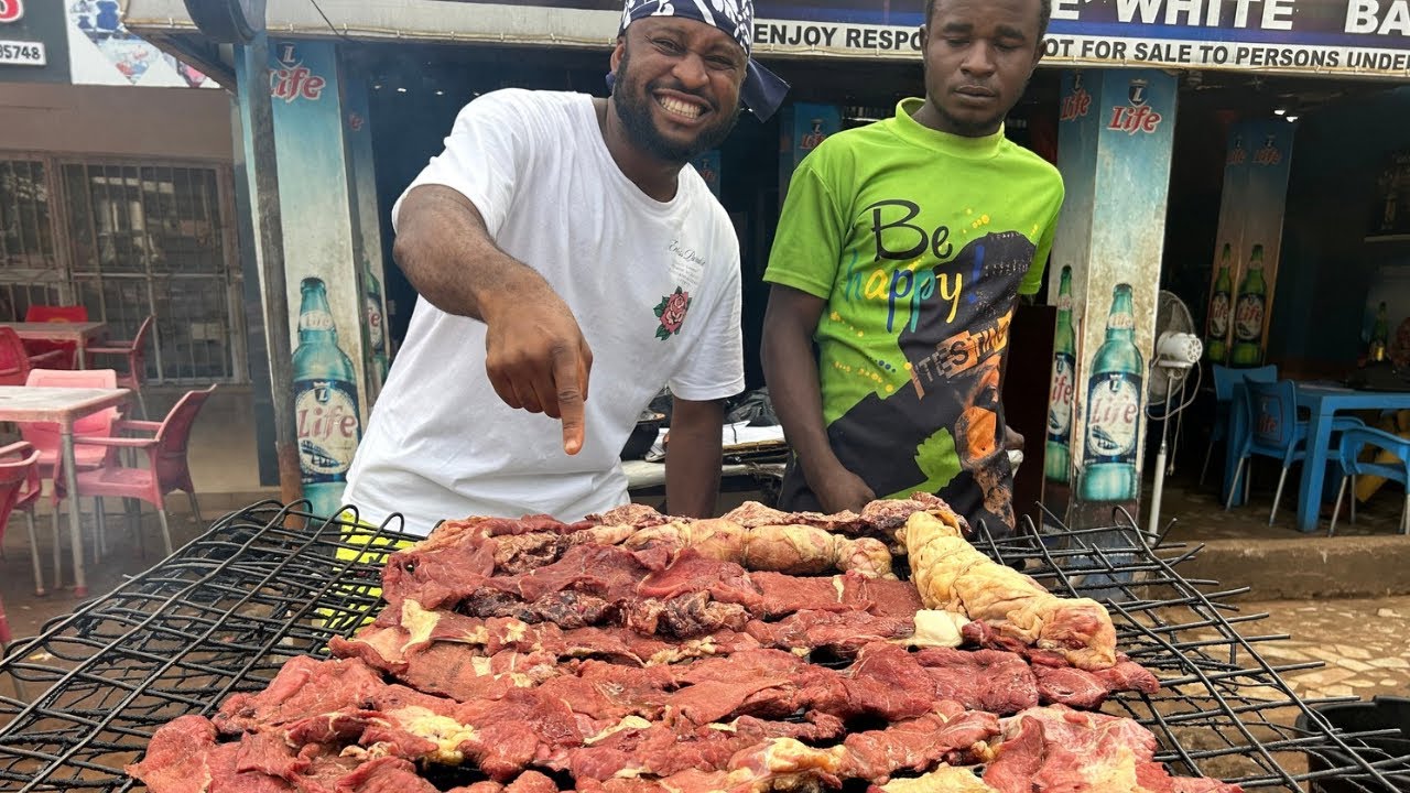 Mukbang Asmr beef SUYA. Street Food for the Rich and Poor in Nigeria.
