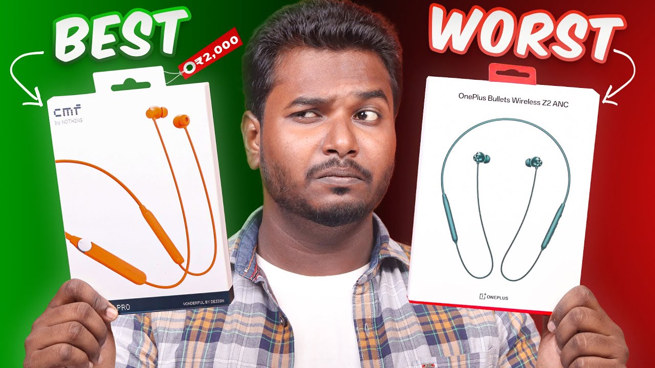 Best Neckband Under ₹2000🎧| CMF Neckband Pro vs OnePlus Bullets Z2 ANC 😍🔥 எது Best...?🤔