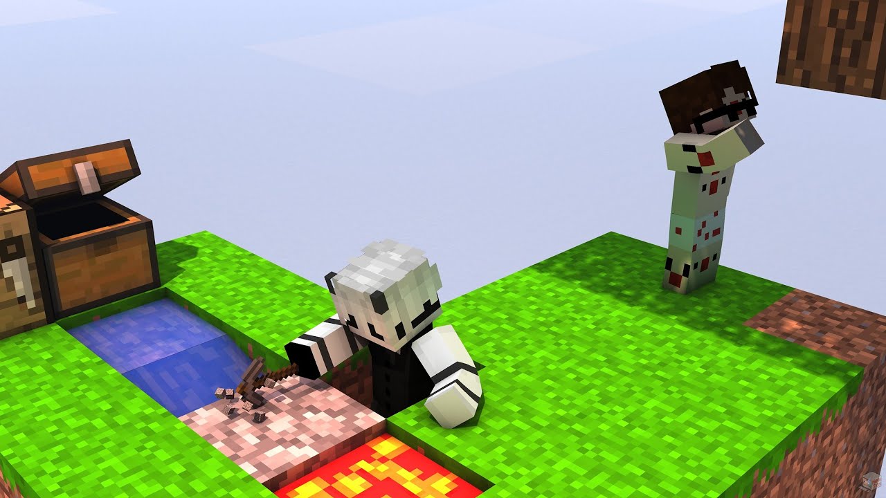 SenkoHD und Ich auf  1 Block Minecraft Folge 1