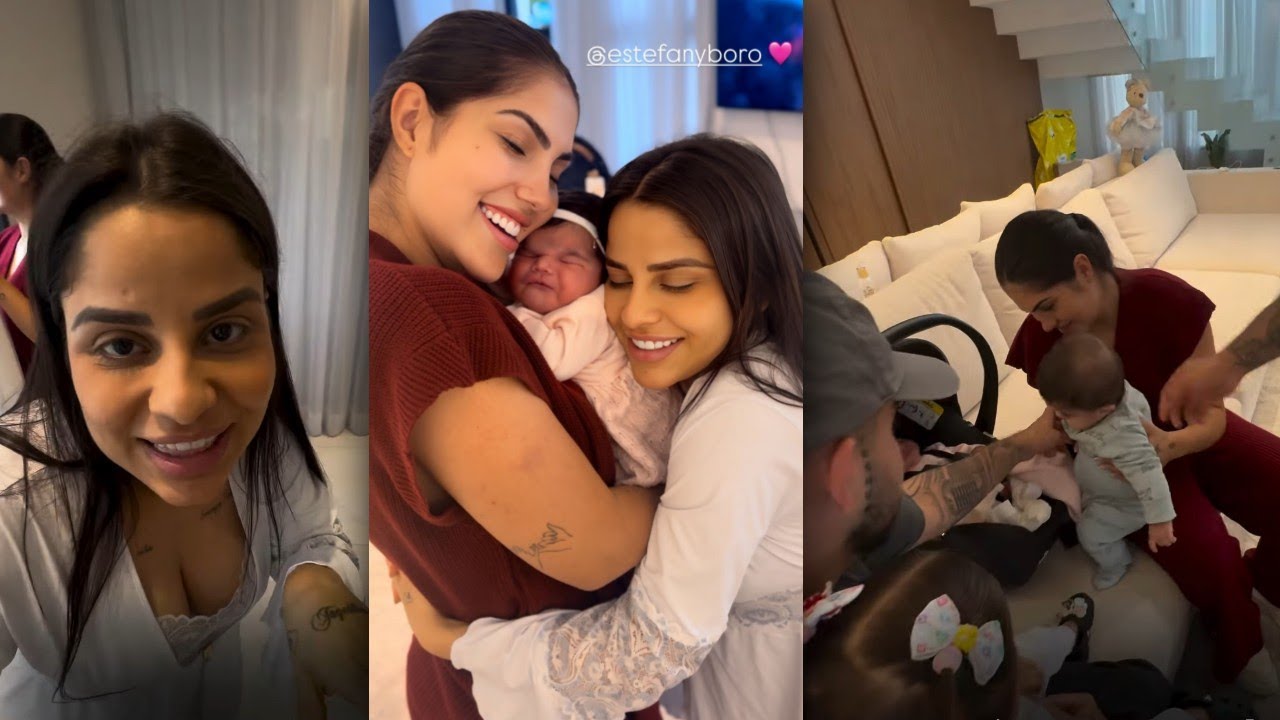 Tati nunes chega em casa após receber alta do Hospital, rotina com a baby recém nascida