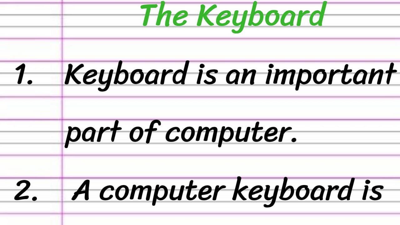 Keyboard Essay in English 10 Lines || Short Essay on Keyboard