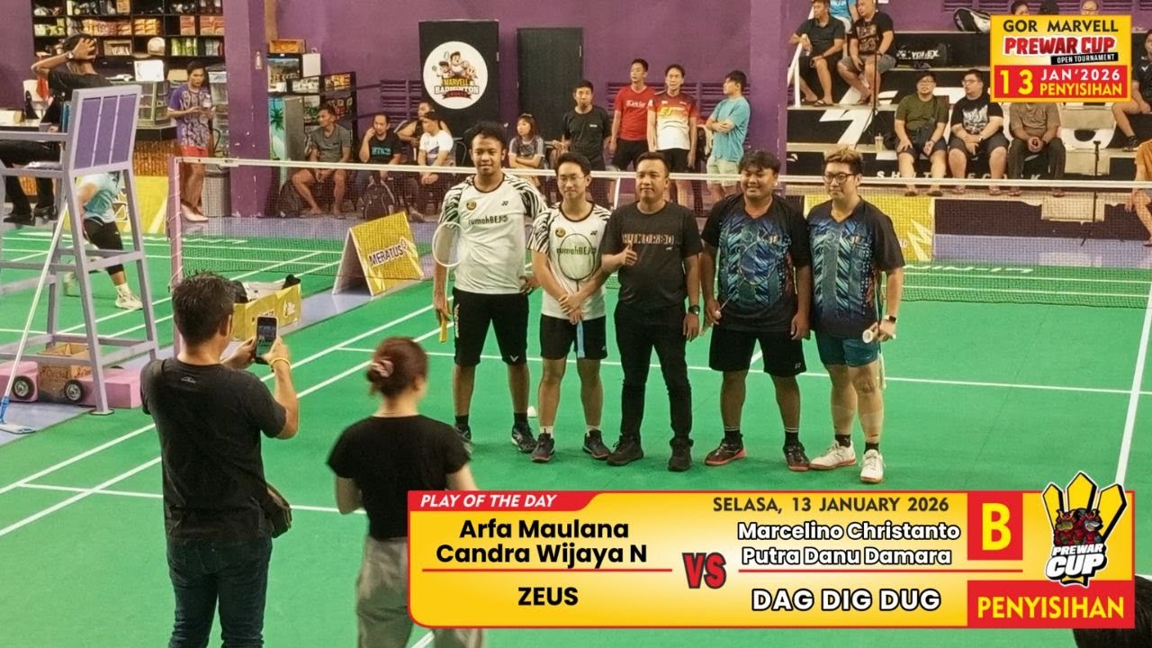 PREWAR CUP 2026 CLASS  B ARFA MAULANA + CANDRA (ZEUS) VS MARCELINO + PUTRA DANU DAMARA (DAG DIG DUG)