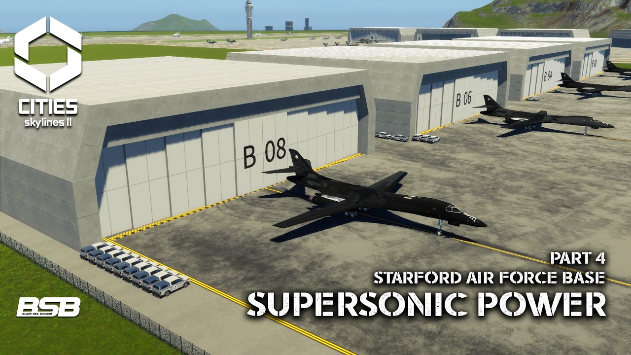 The Bone Yard: Building B-1B Lancer Hangars || Cities: Skylines 2