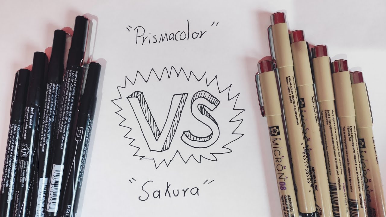 Probando Estilografos Prismacolor vs Sakura | ¿Cuál es mejor? | Más Speed LineArt
