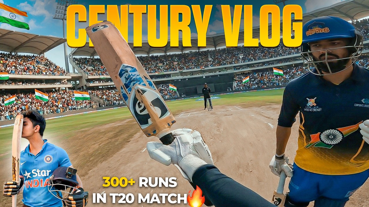 THE CENTURY VLOG😍 | 300+ RUNS IN T20 MATCH🔥 | Aryaman Pal Vlogs