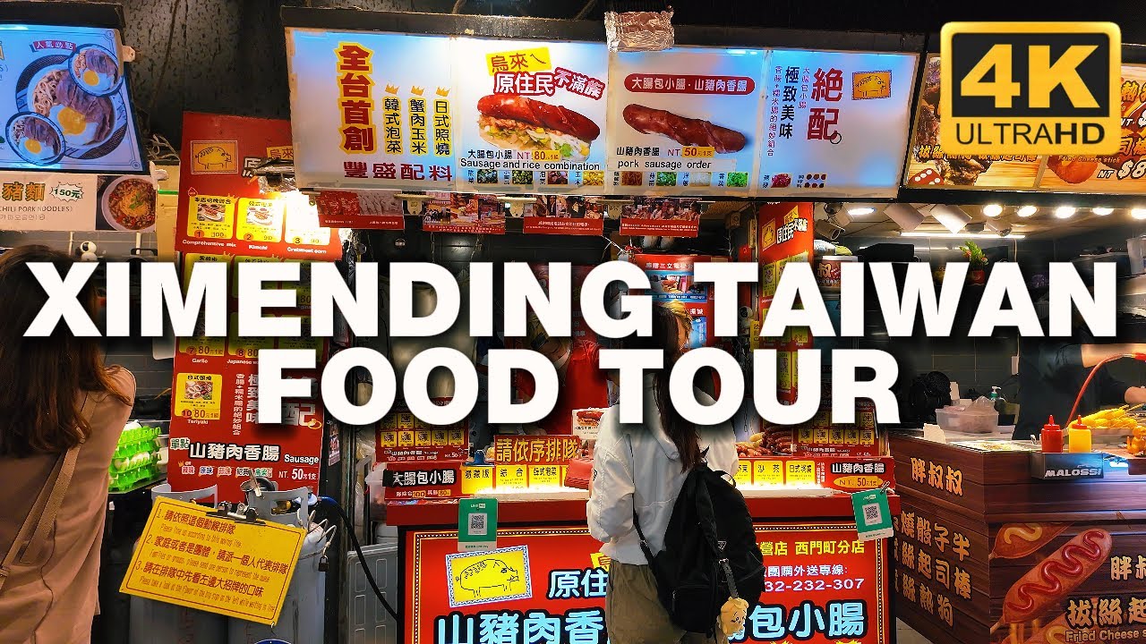 Ximending Night Market - TAIWAN Food Tour [4K UHD]