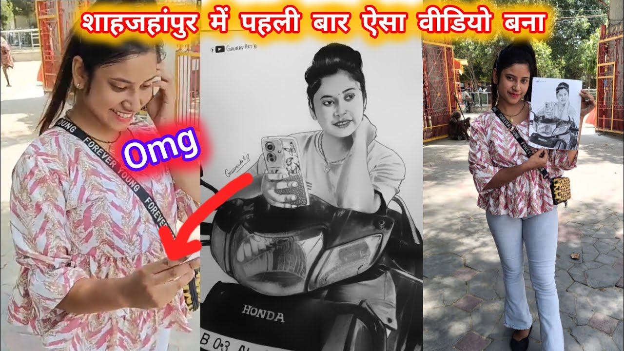 Drawing Prank With Stranger girl/her reaction 😍/stranger drawing