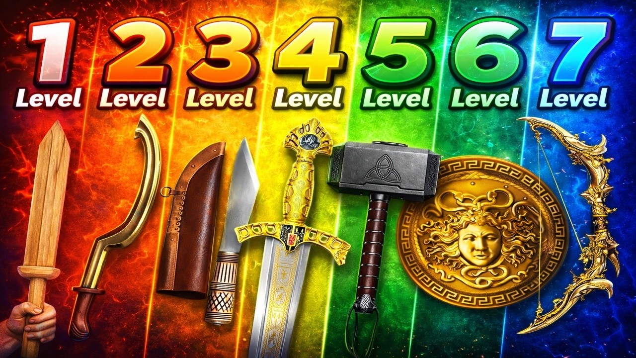 7 Levels Of  Most Powerful Legendary Weapons in Mythology