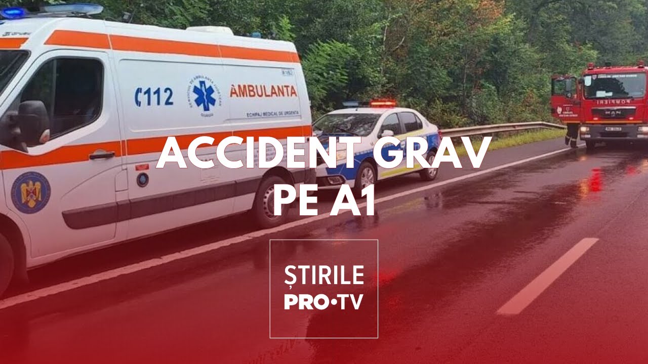 Animație grafică cu accidentul de pe A1