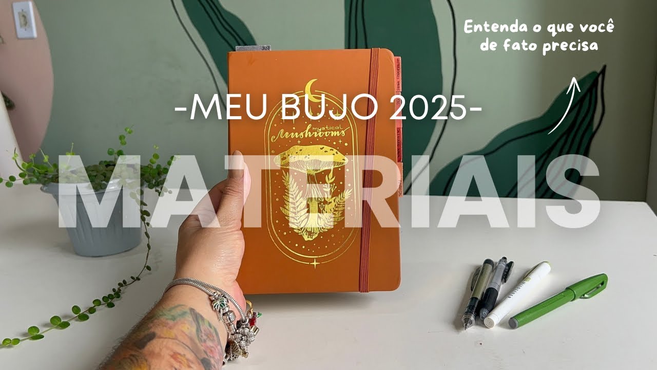 1 - Materiais Bullet Journal minimalista PASSO A PASSO Planeje comigo Meu BuJo 2025