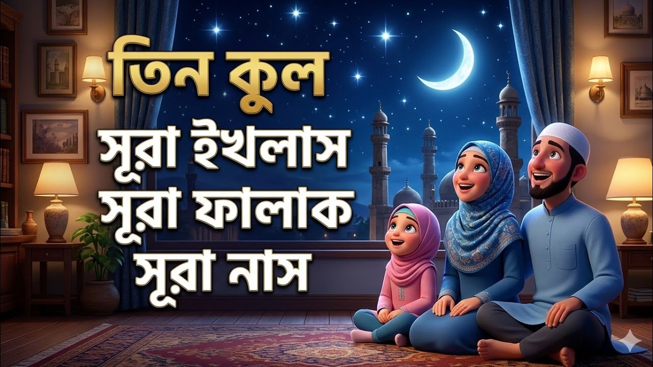 উমায়েরের কুরআন শিখা পর্ব - ০২(তিন কুল)।।3D Islamic Cartoon