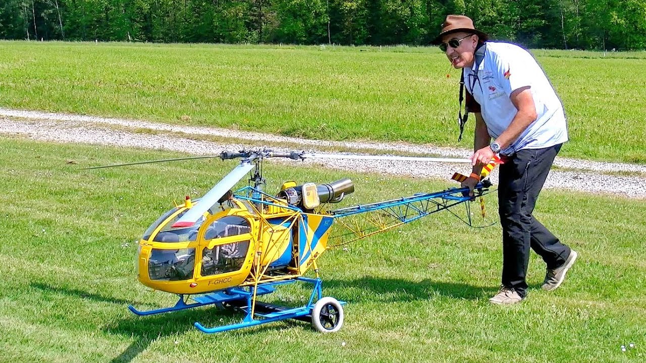 AMAZING RC LAMA SA-315B / SCALE MODEL TURBINE HELICOPTER / FLIGHT DEMONSTRATION !!!